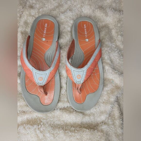 Merrell sandles, 9.5, gray & orange. - Picture 1 of 3